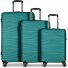  Dallas 3.0 4 Rollen Kofferset 3-teilig mit Dehnfalte Variante turquoise